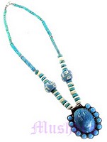 Resin Oval Pendant Necklace - click here for large view